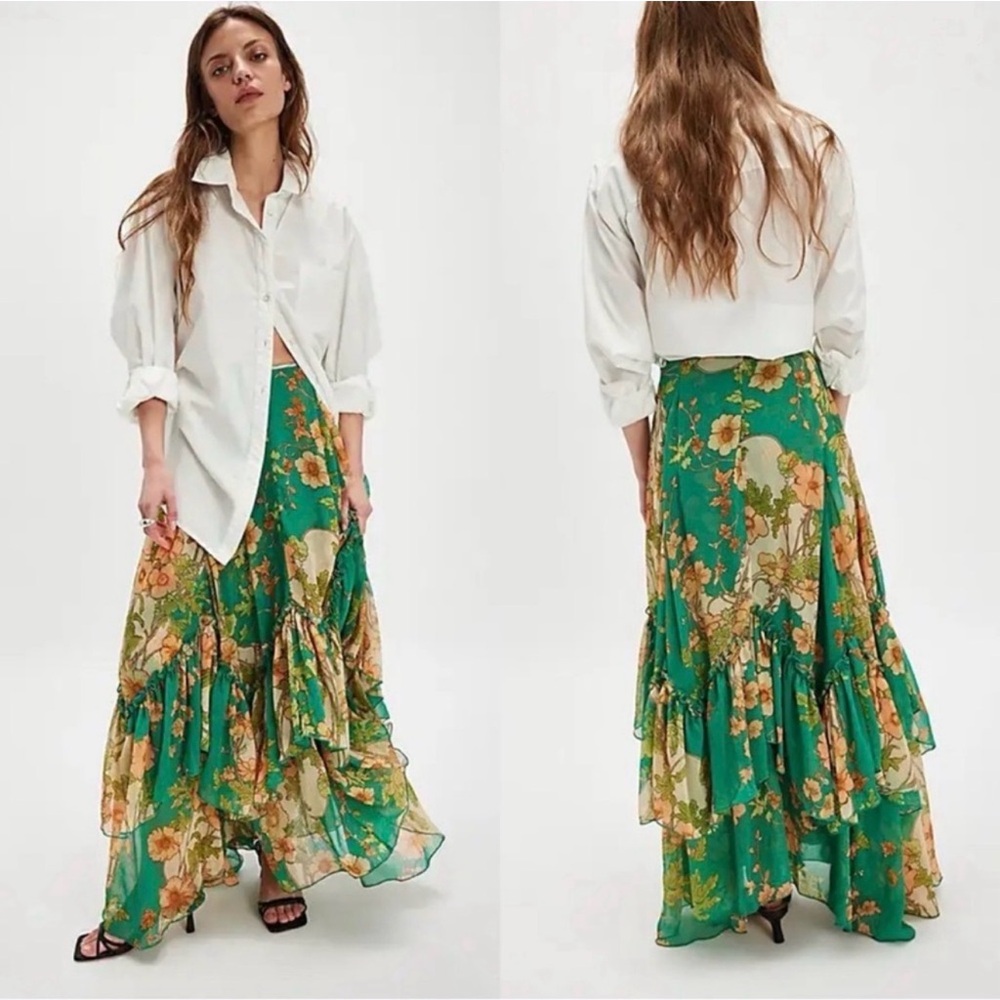 New chiffon maxi skirt